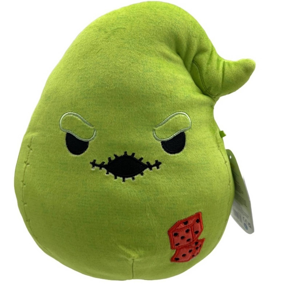 Squishmallows Green Grumpy Ghost Plush with Red Patch